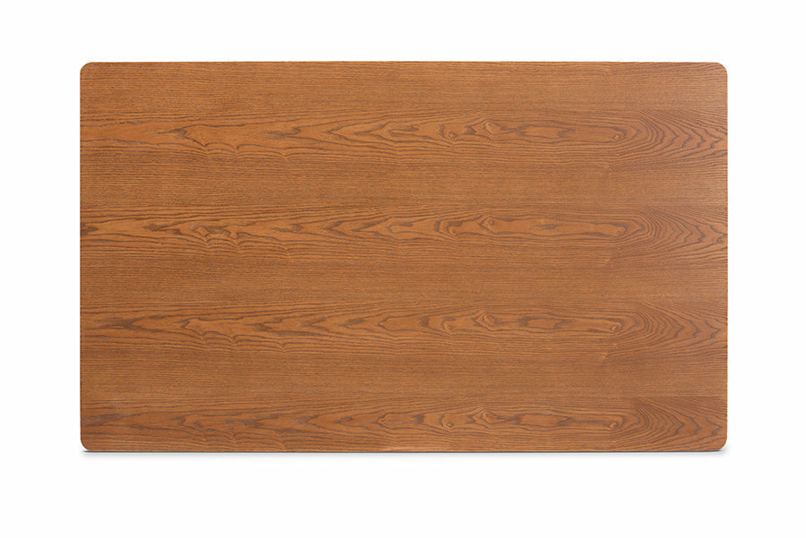Baxton Studio Sahar Mid-Century Modern Transitional Walnut Brown Finished Wood Dining Table