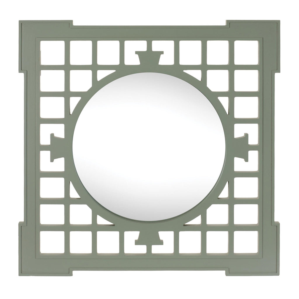 Geometric Lattice Frame Wall Mirror 23.5"SQ