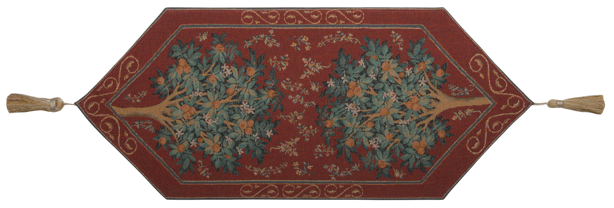 Orange Tree II French Table Runner
