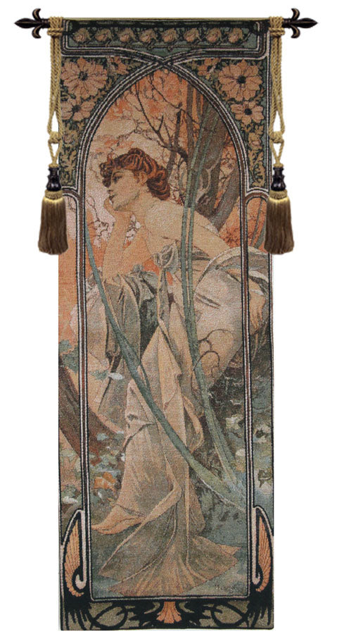 Mucha Soir Belgian Tapestry Wall Art