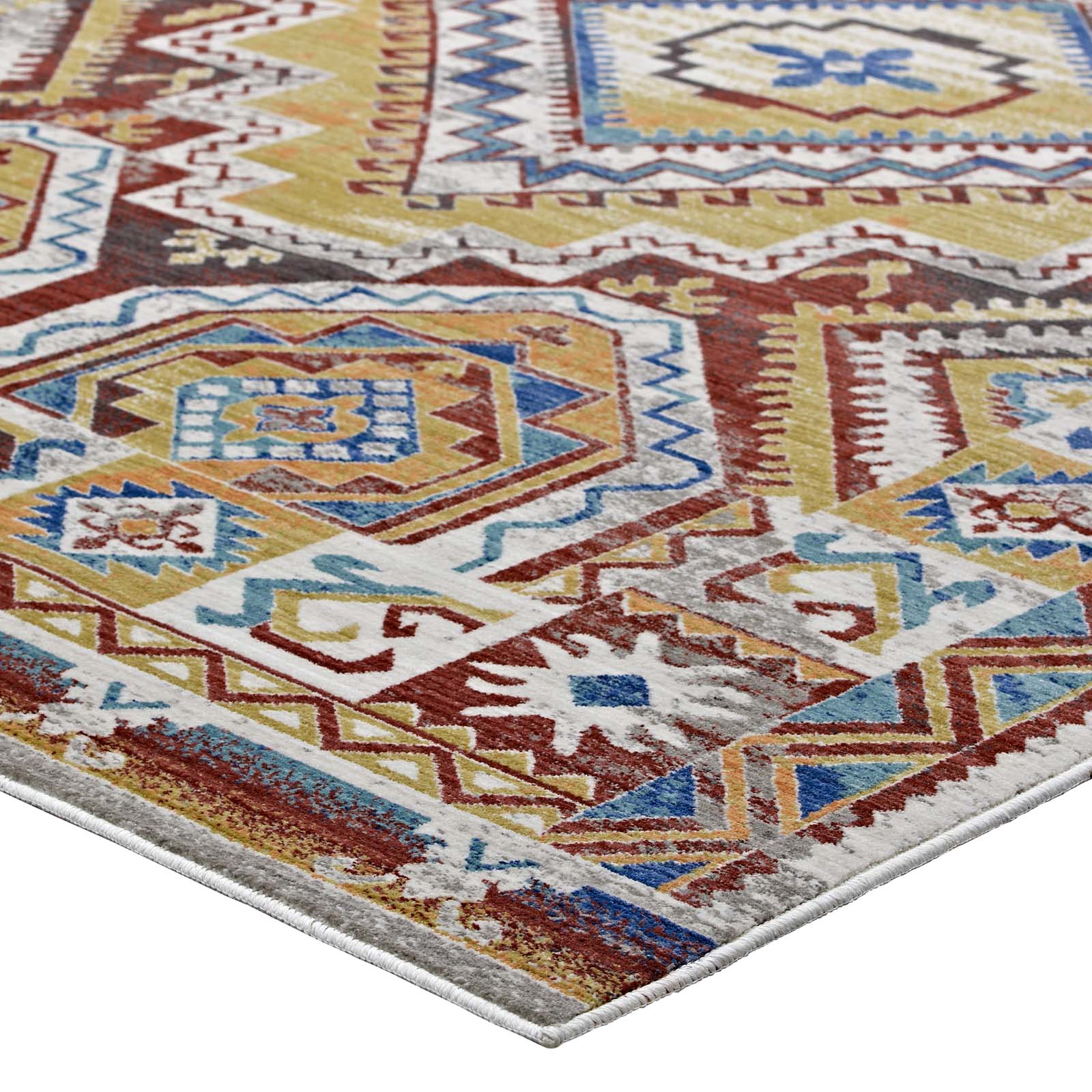 Florita Distressed Southwestern Aztec 4x6 Area Rug by Modway