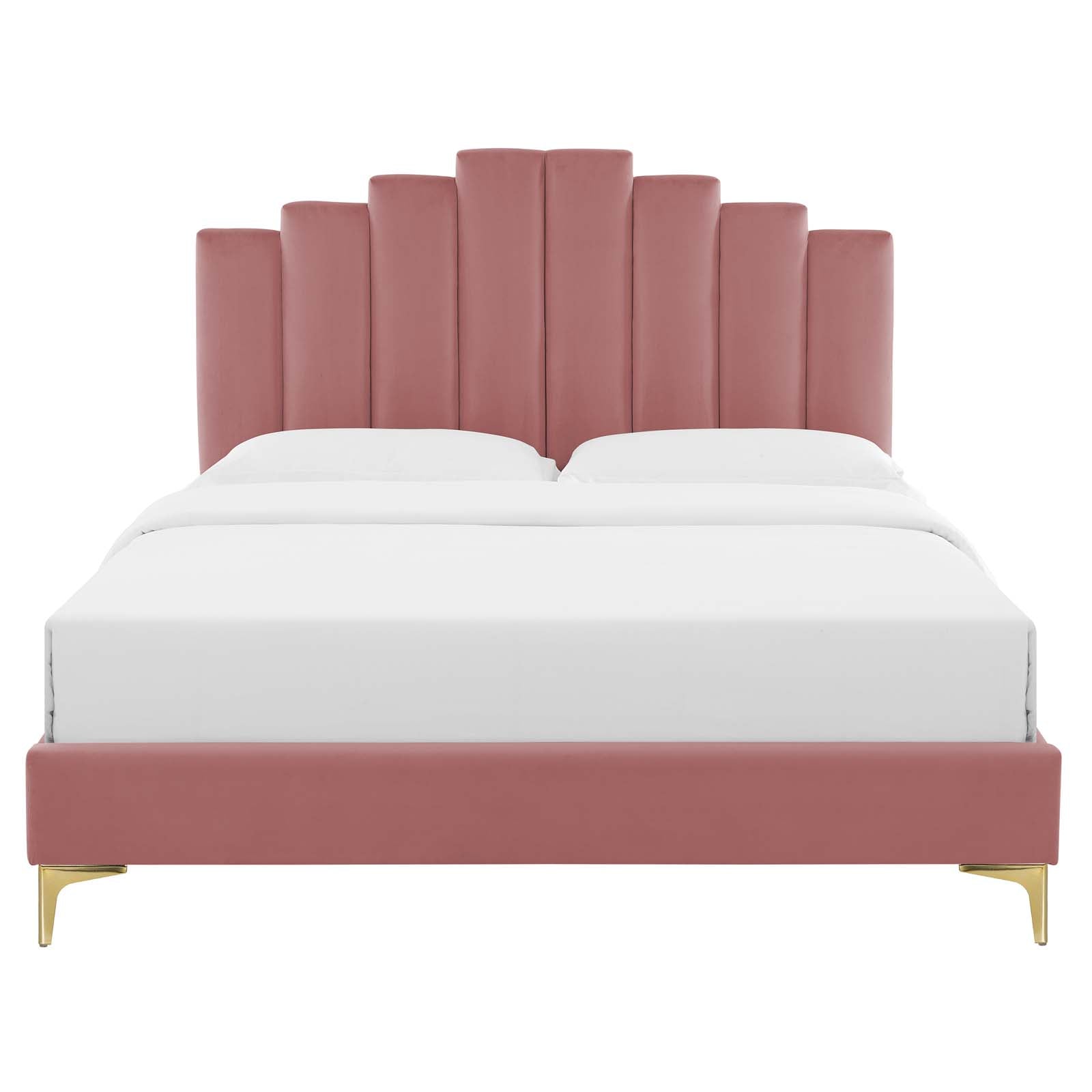 Elise Performance Velvet King Platform Bed by Modway