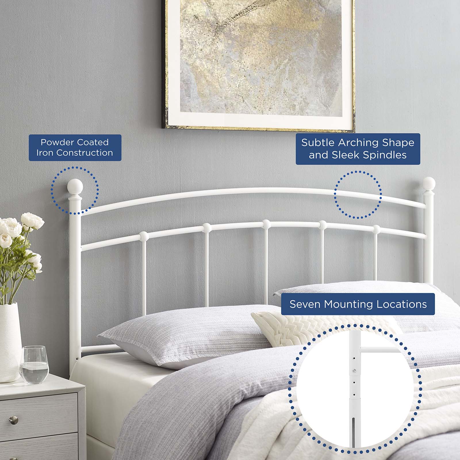 Abigail Metal Full Headboard by Modway