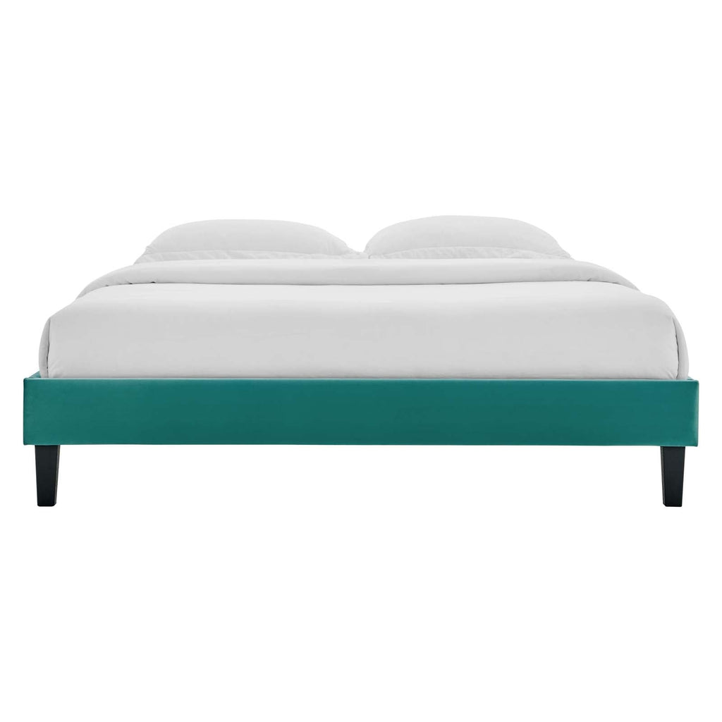 Reign Performance Velvet Twin Platform Bed Frame by Modway
