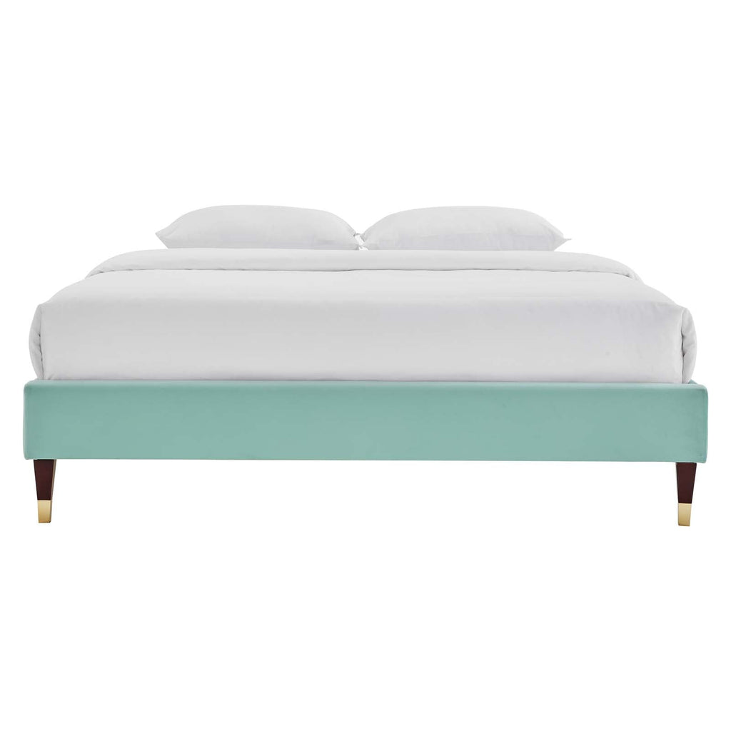 Harlow Performance Velvet Queen Platform Bed Frame by Modway