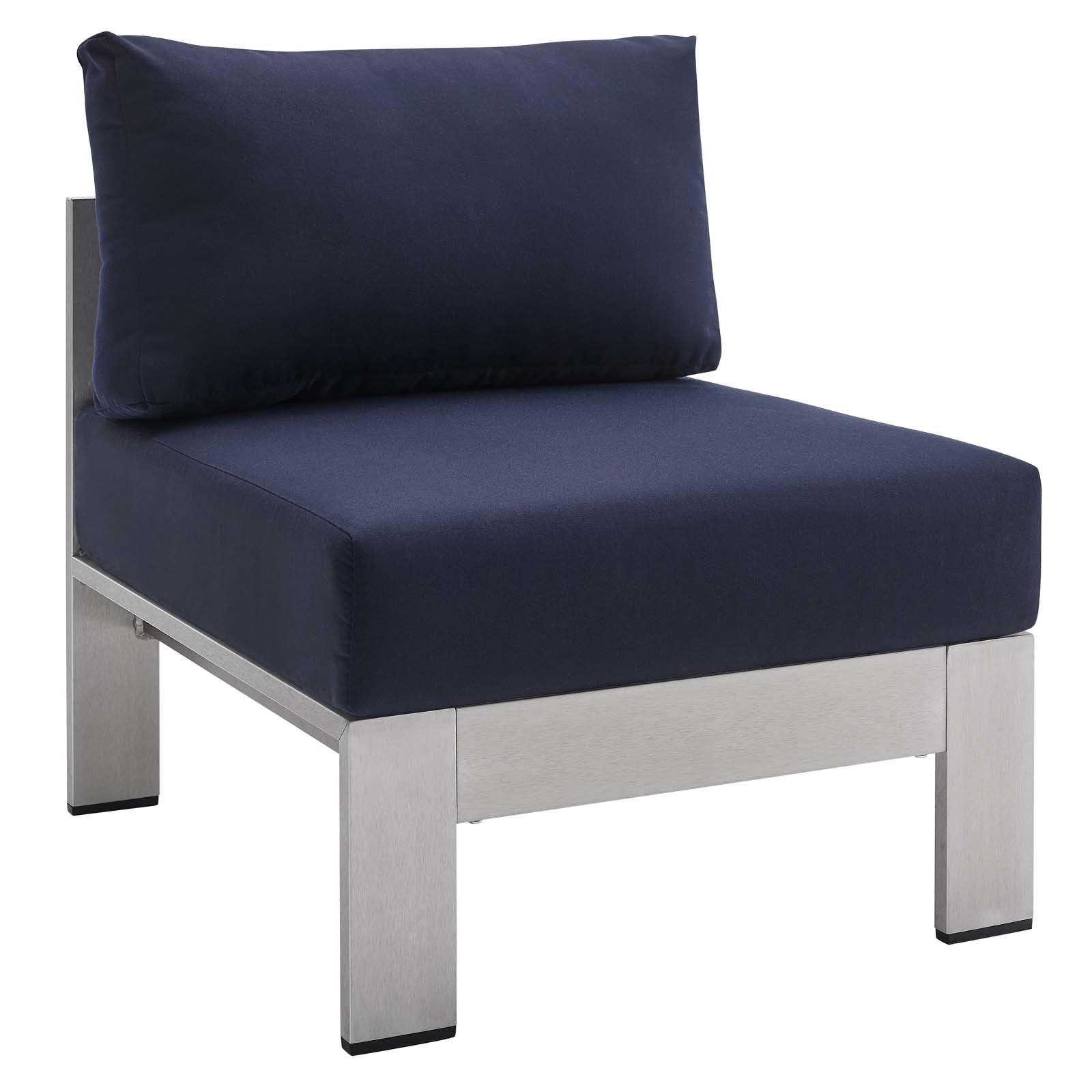 Shore 5 Piece Sunbrella¨ Fabric Outdoor Patio Aluminum Sectional Sofa Set by Modway