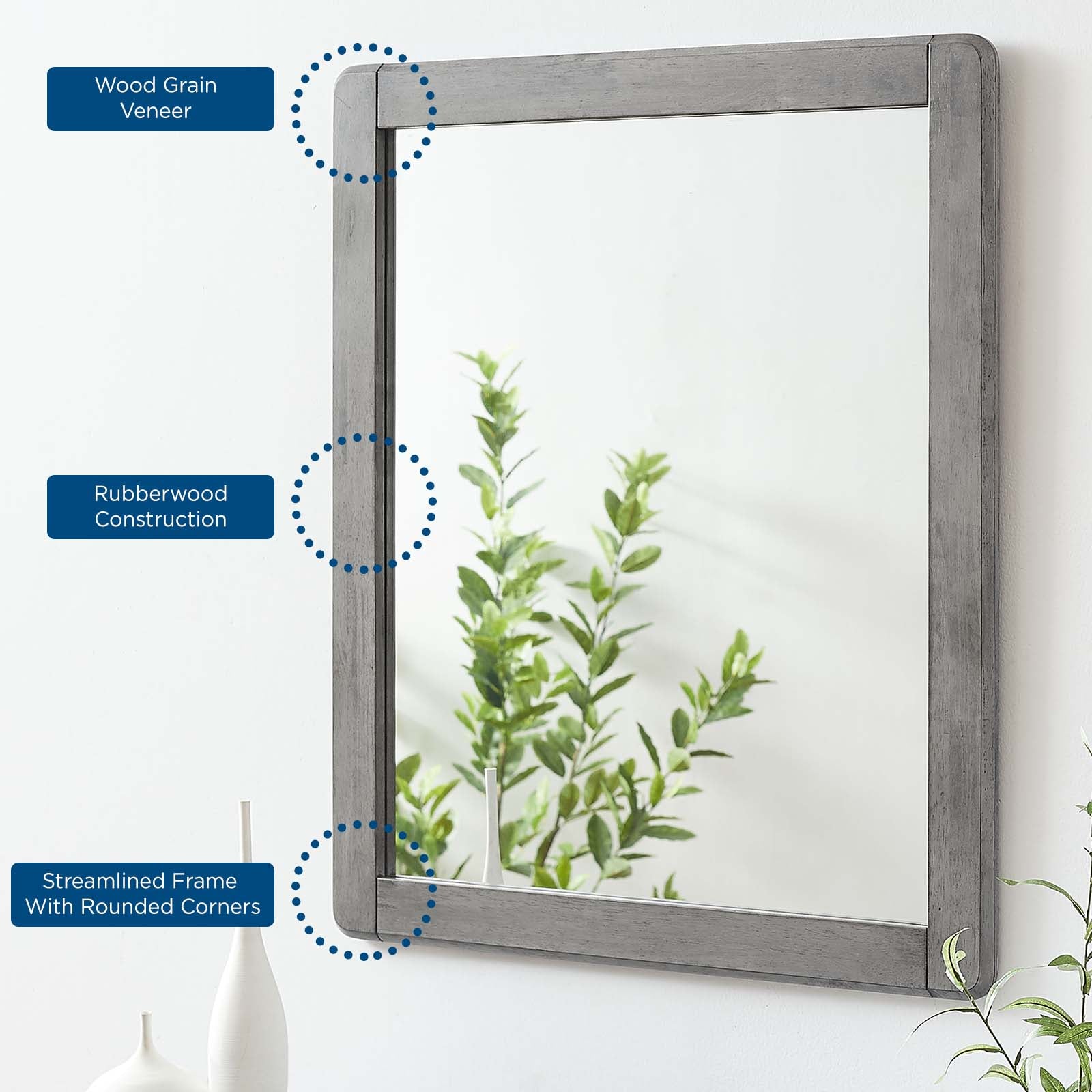 Georgia Wood Mirror by Modway