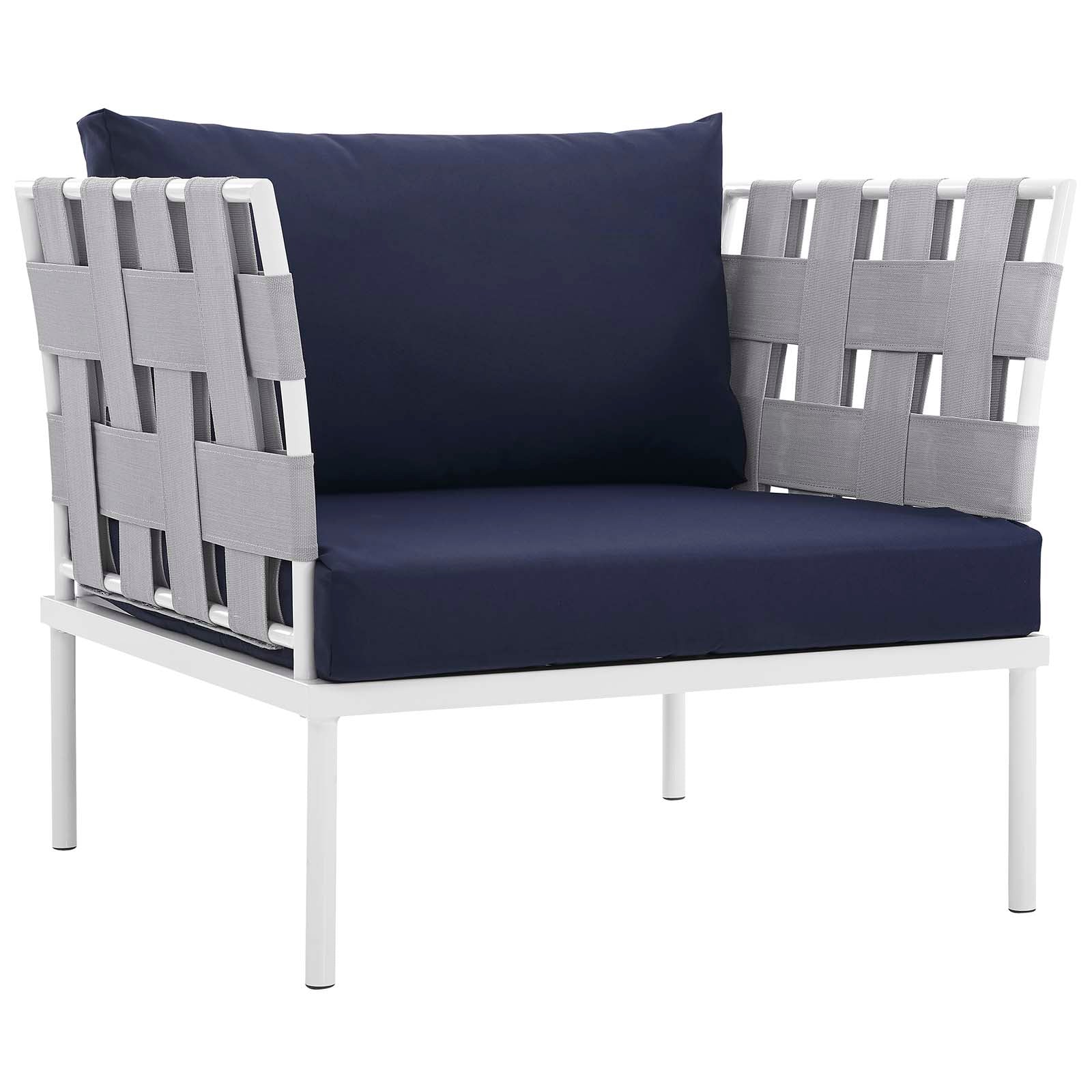 Harmony 8 Piece Outdoor Patio Aluminum Sectional Sofa Set by Modway
