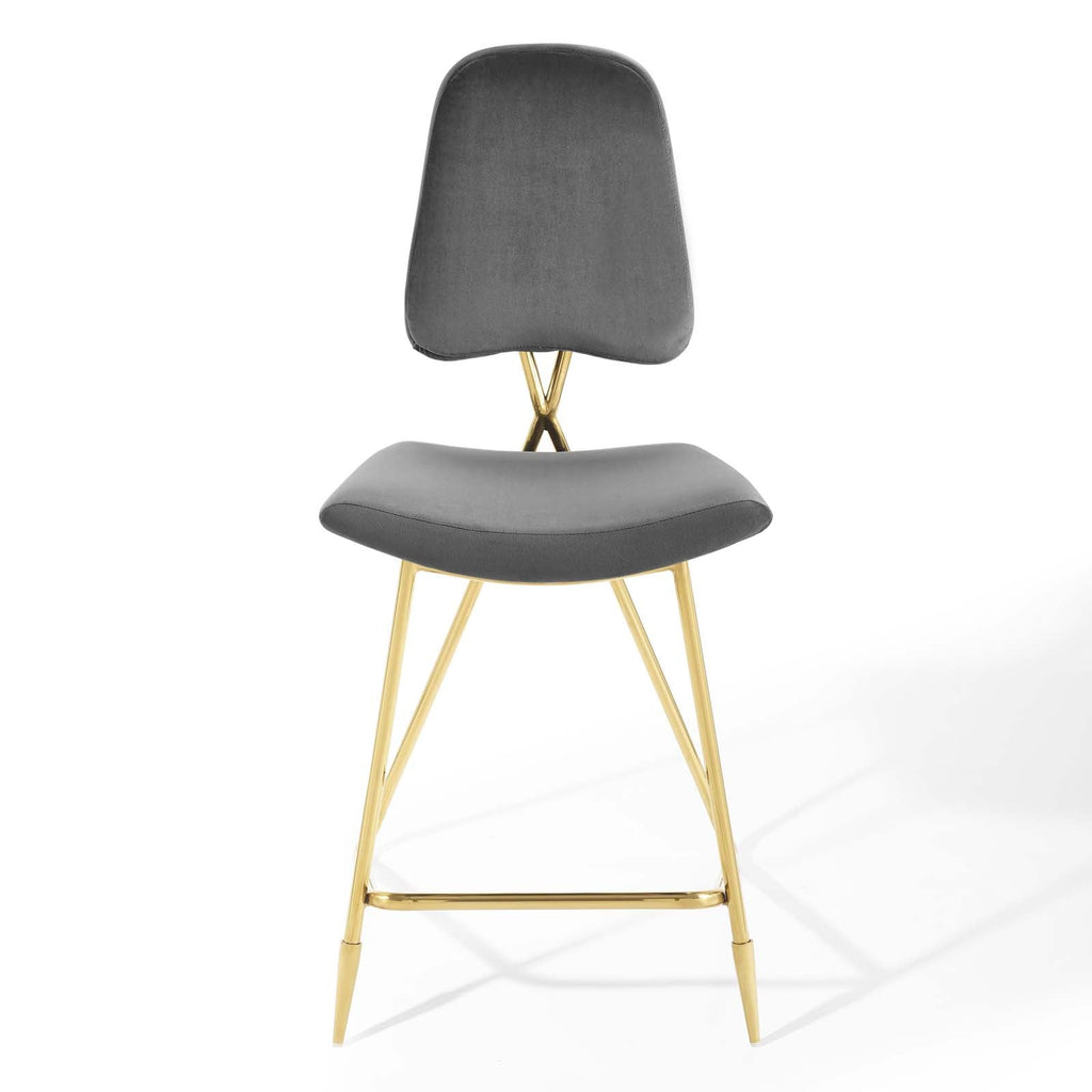 Ponder Performance Velvet Counter Stool by Modway