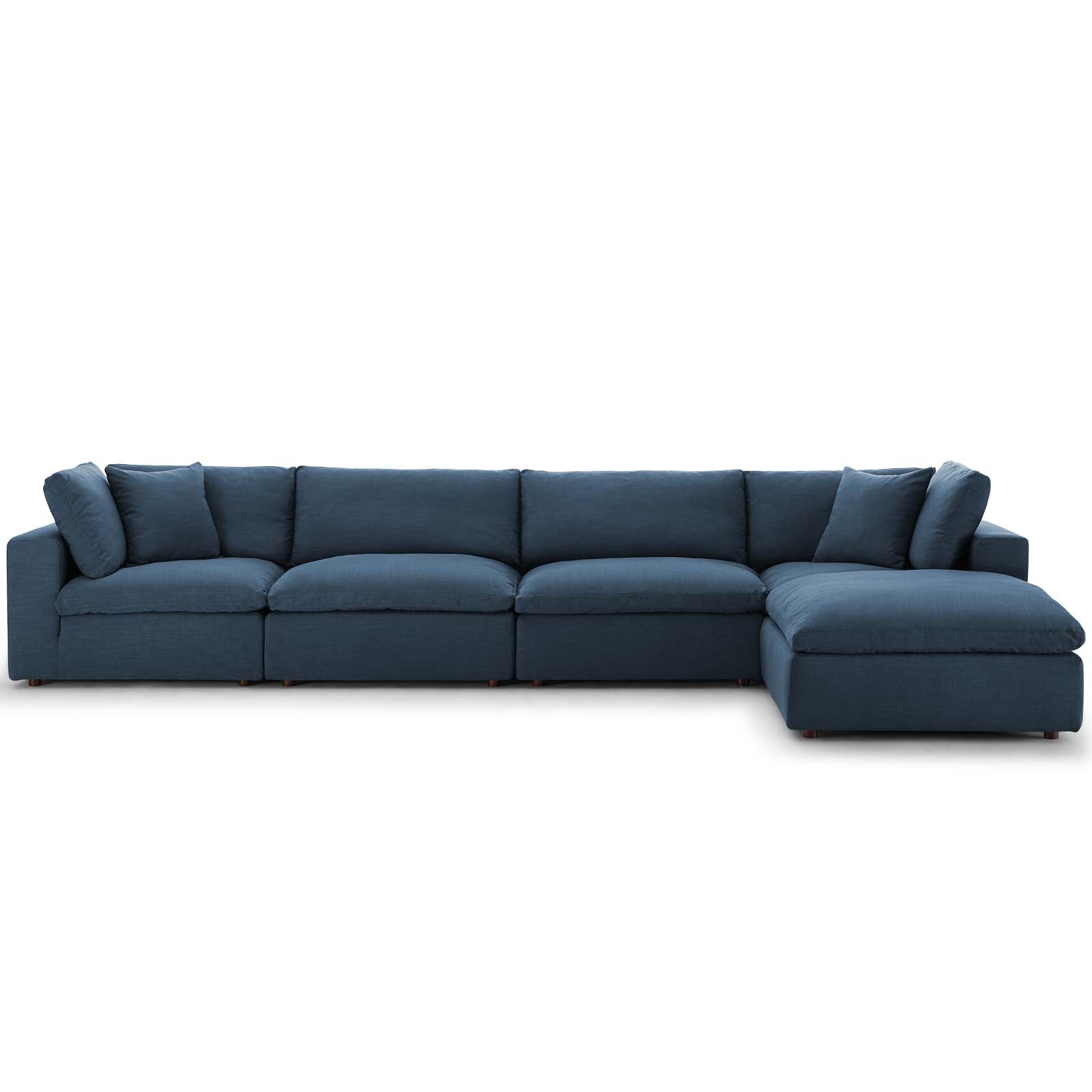 Commix 5 Piece Down Filled Overstuffed Sectional Sofa Set by Modway