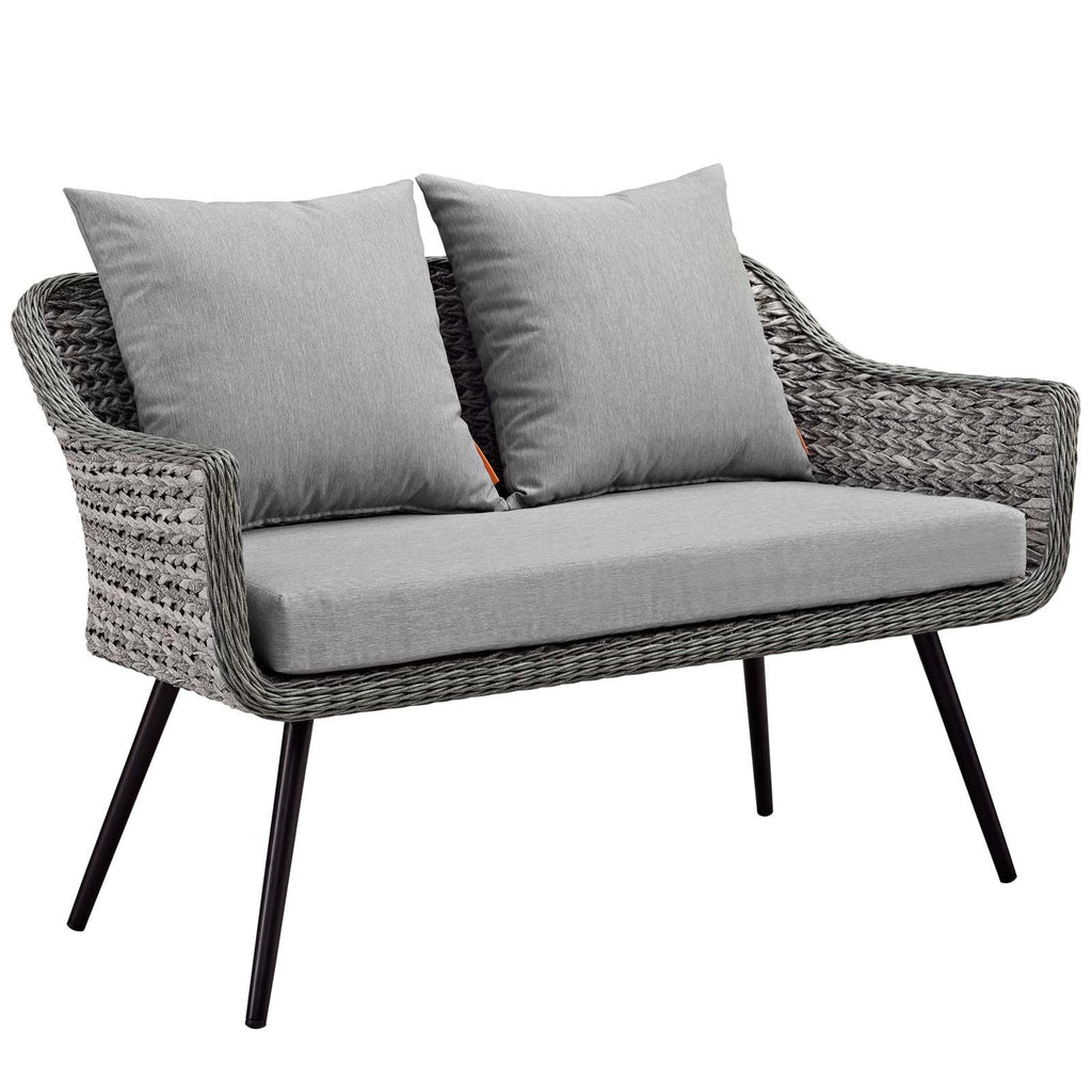 Endeavor Outdoor Patio Wicker Rattan Loveseat by Modway
