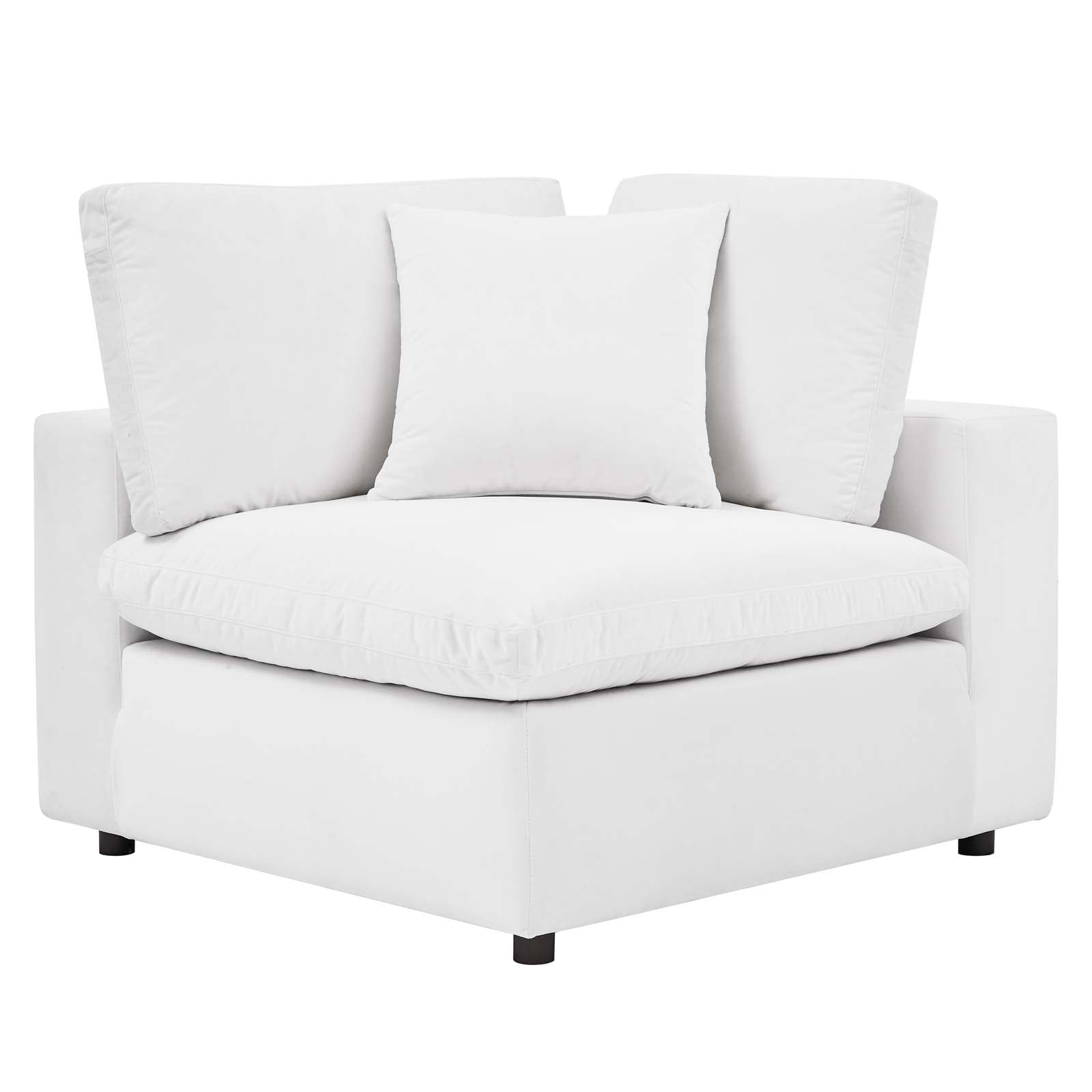 Commix 7-Piece Down Filled Overstuffed Performance Velvet Sectional Sofa by Modway