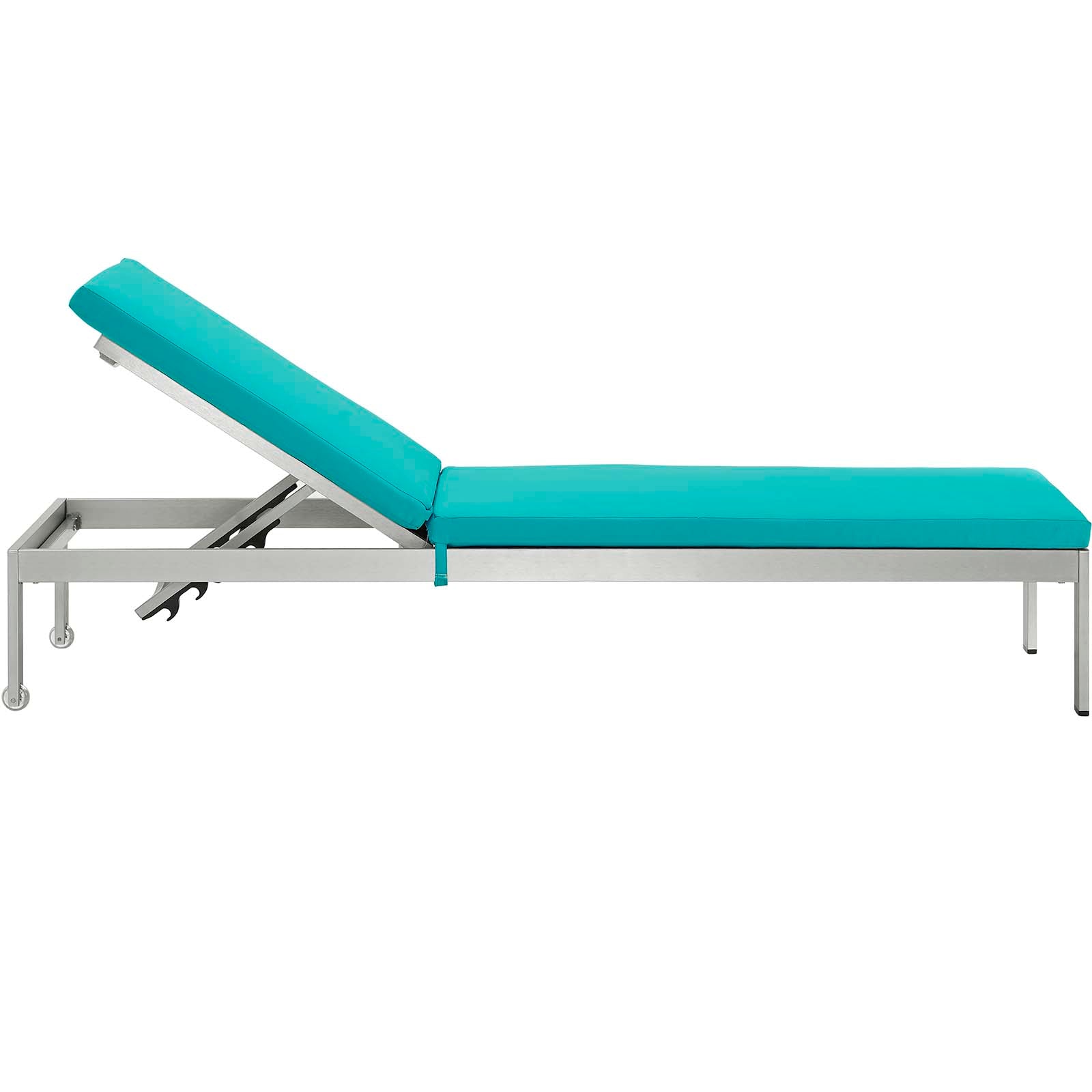 Shore Outdoor Patio Aluminum Chaise with Cushions Set of 4 by Modway