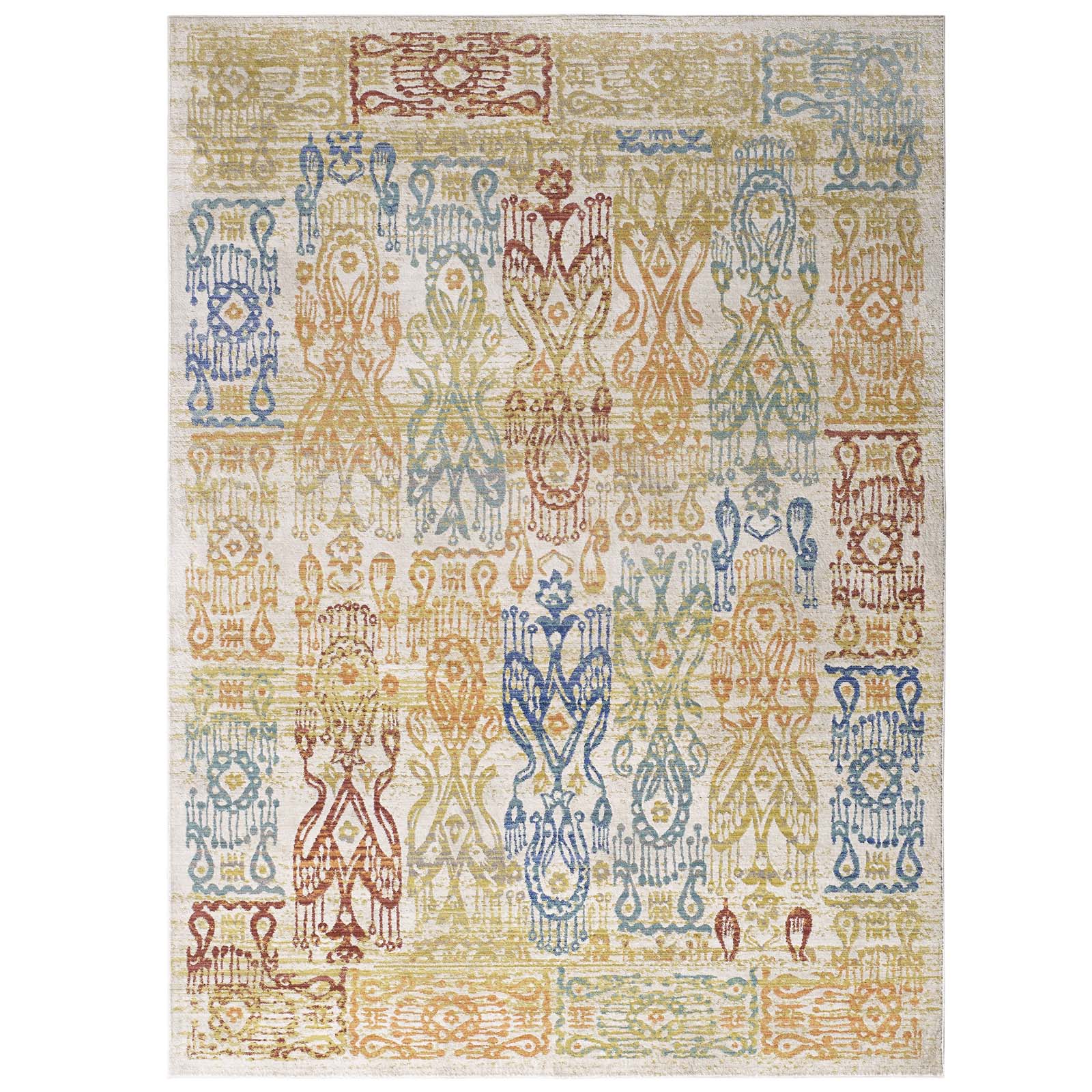Solimar Distressed Southwestern Aztec 4x6 Area Rug by Modway