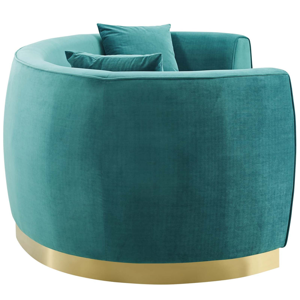 Resolute Curved Performance Velvet Sofa by Modway