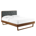Bridgette Wood King Platform Bed With Angular Frame by Modway