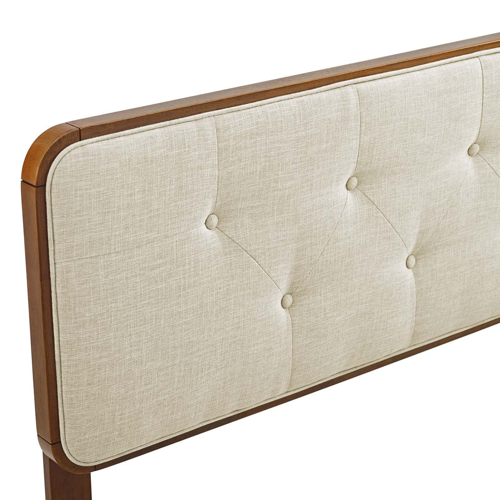 Collins Tufted Fabric and Wood King Headboard by Modway