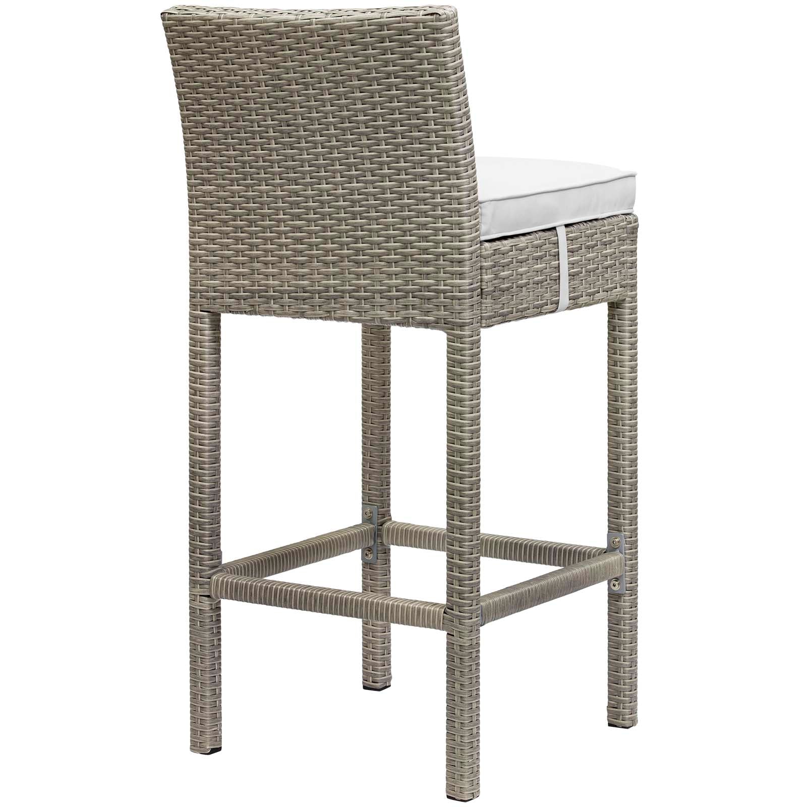 Conduit Outdoor Patio Wicker Rattan Bar Stool Set of 4 by Modway