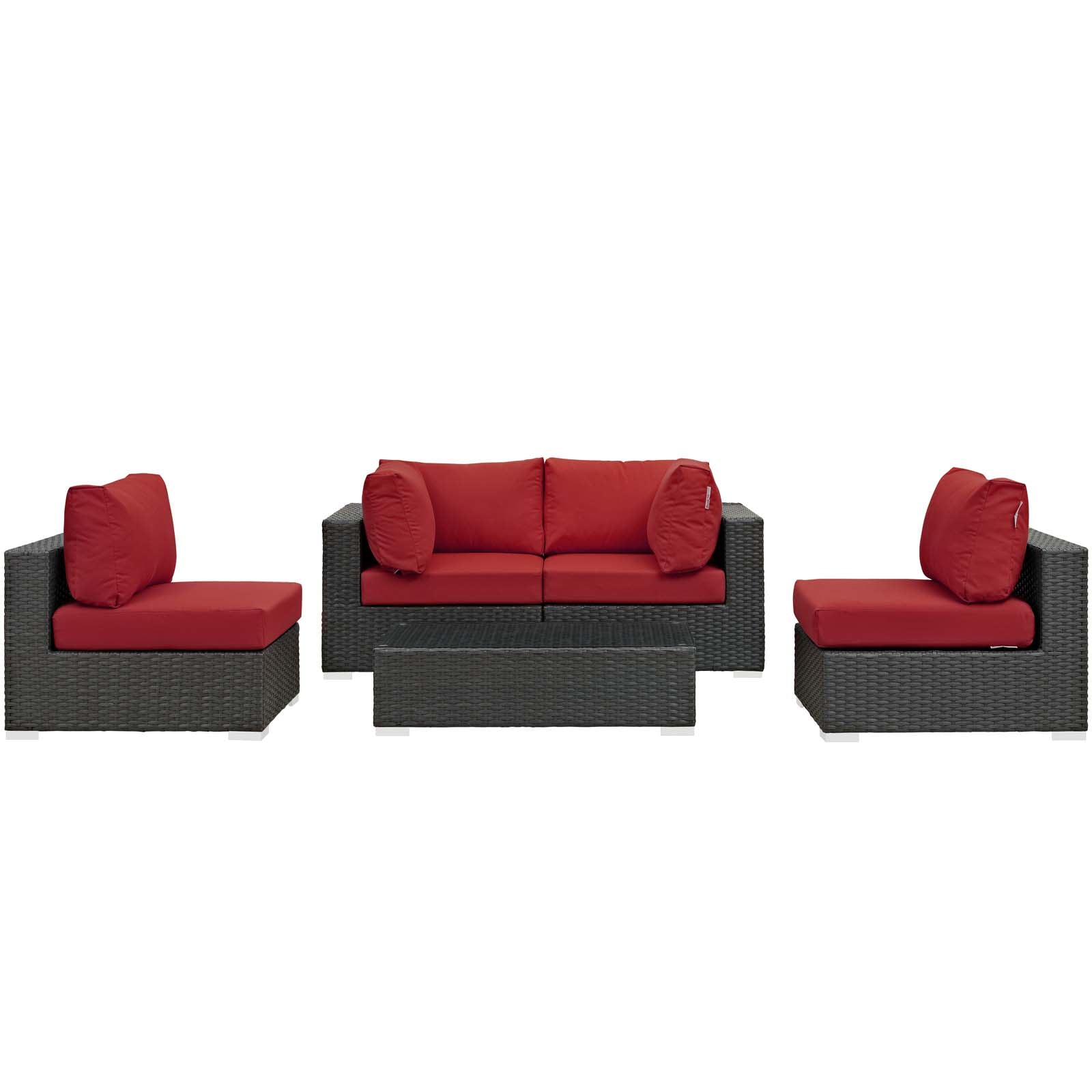 Sojourn 5 Piece Outdoor Patio Sunbrella¨ Sectional Set by Modway
