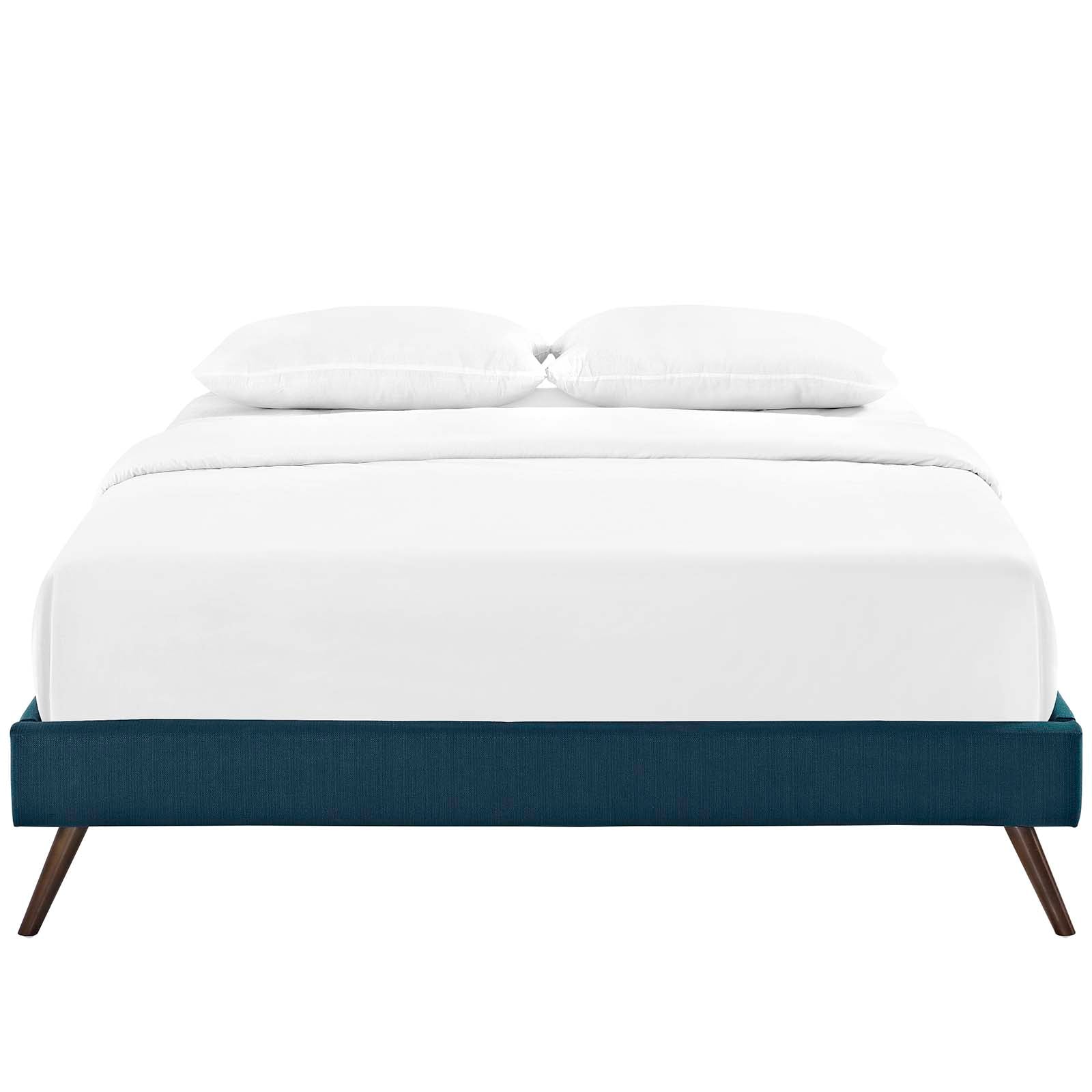 Loryn Fabric Queen Bed Frame with Round Splayed Legs by Modway