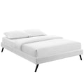 Loryn Vinyl King Bed Frame with Round Splayed Legs by Modway