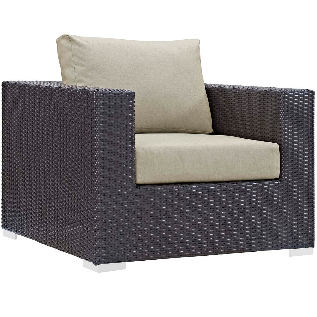 Convene 5 Piece Set Outdoor Patio with Fire Pit by Modway