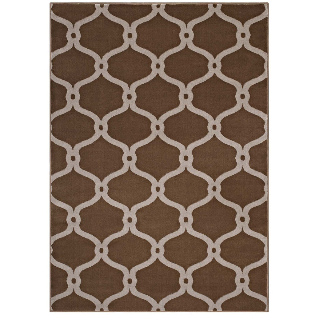 Beltara Chain Link Transitional Trellis 8x10 Area Rug by Modway