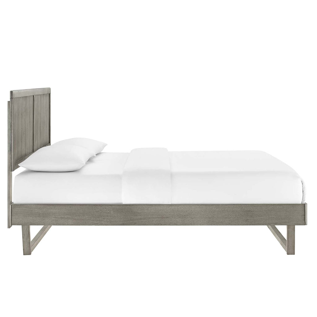 Alana Wood King Platform Bed With Angular Frame by Modway