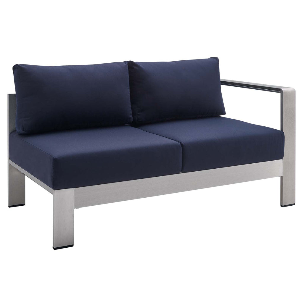 Shore Sunbrella¨ Fabric Aluminum Outdoor Patio Right-Arm Loveseat by Modway