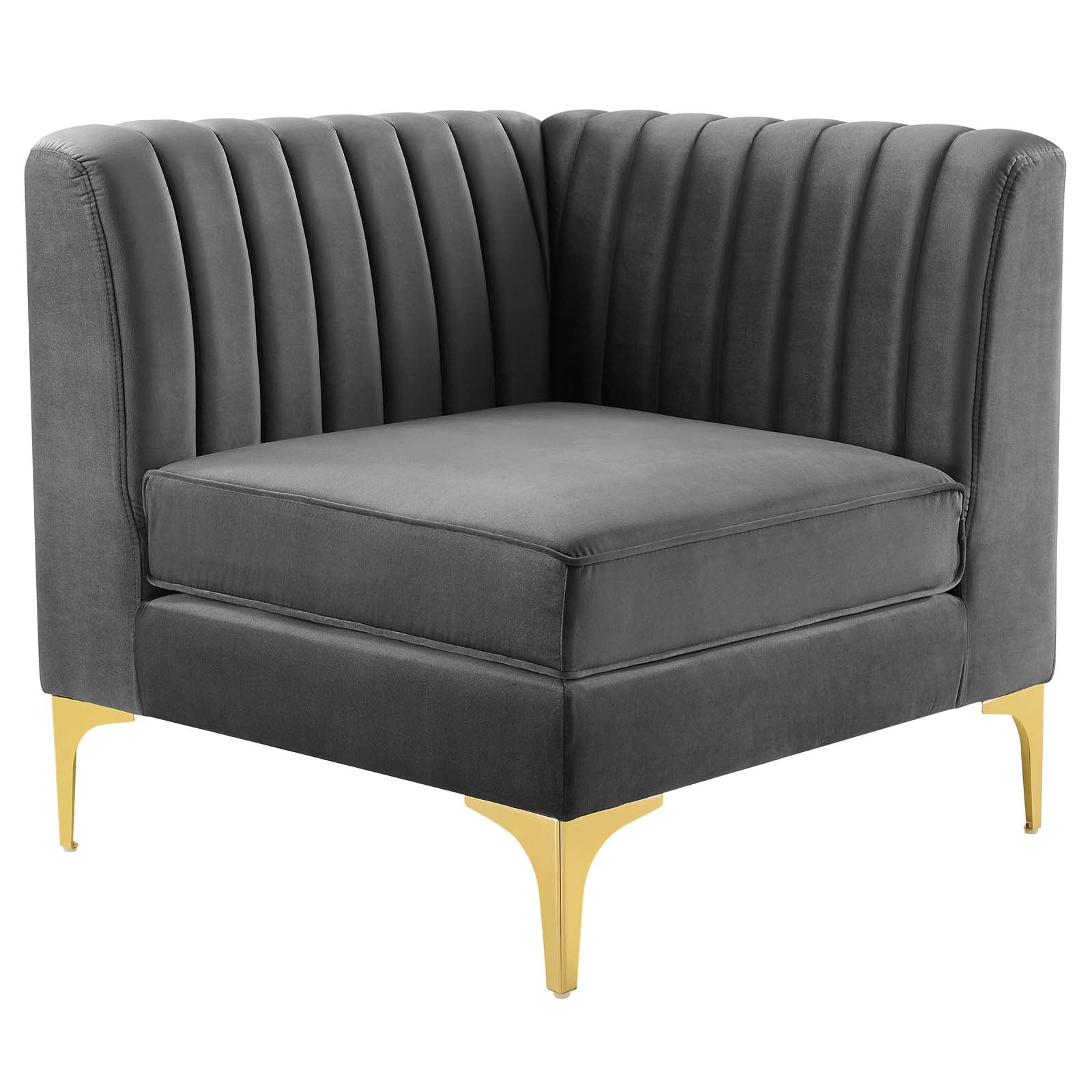 Triumph 6-Piece Channel Tufted Performance Velvet Sectional Sofa by Modway