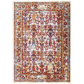 Entourage Jessa Distressed Vintage Floral Lattice 8x10 Area Rug by Modway