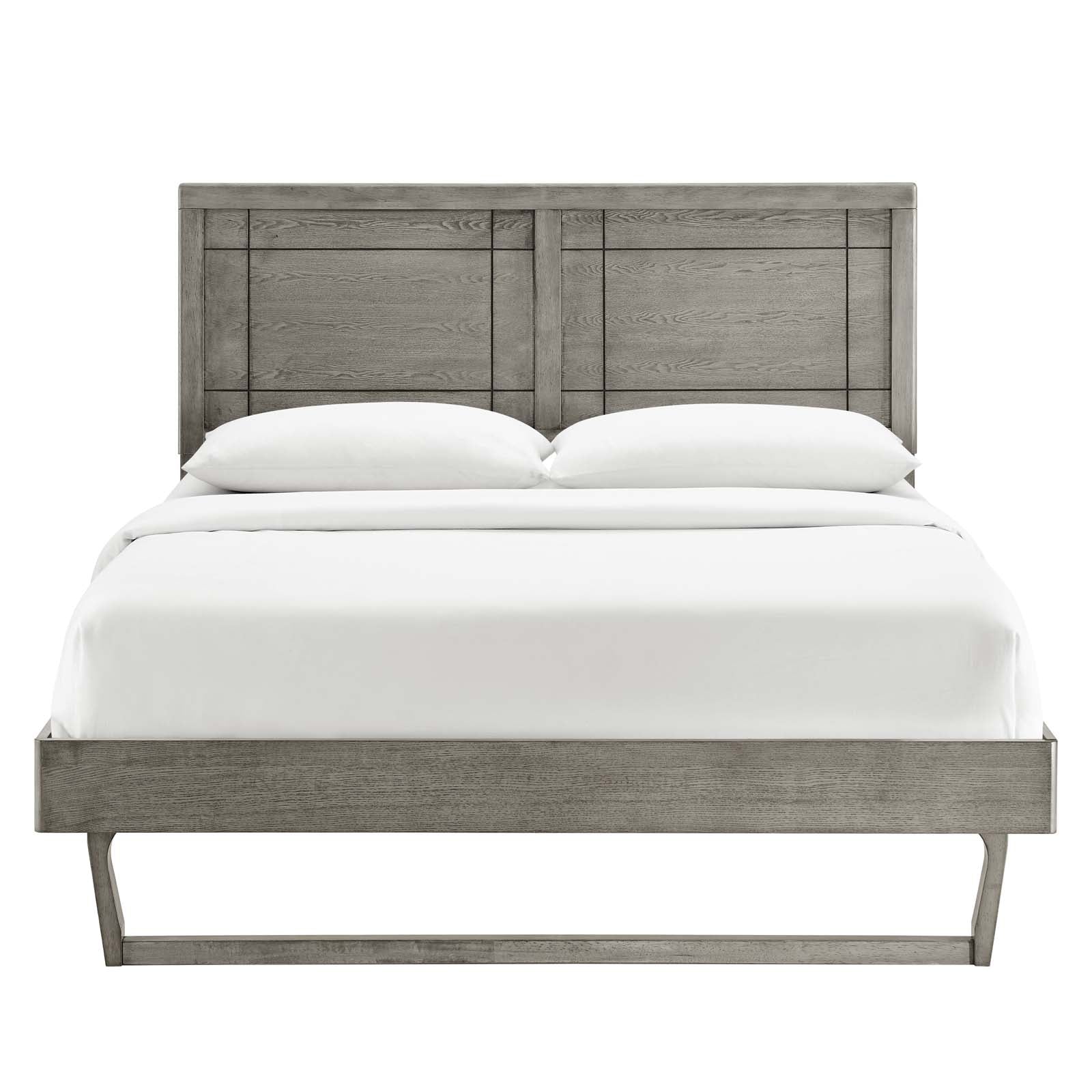 Marlee Wood Twin Platform Bed With Angular Frame by Modway