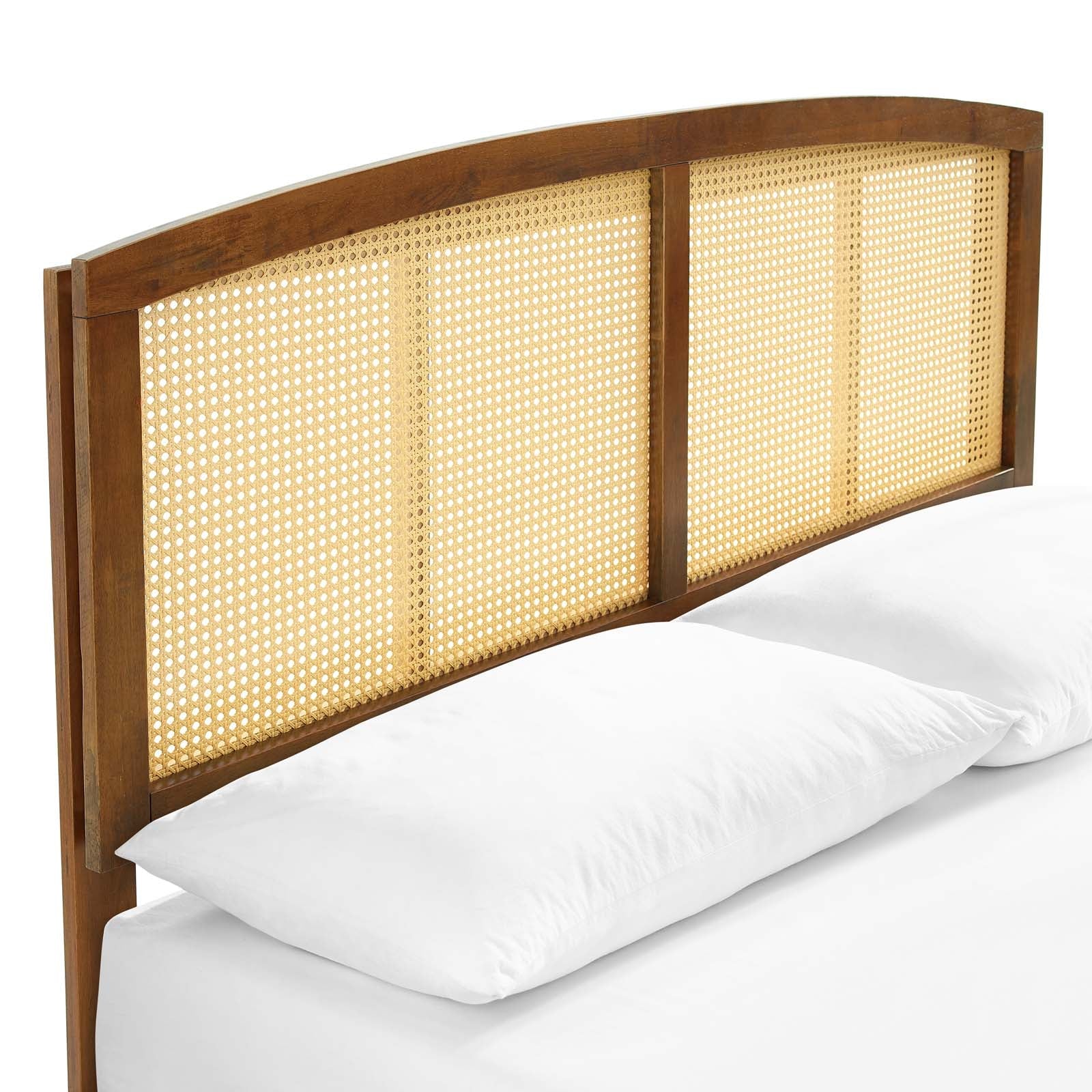 Sierra Cane and Wood Full Platform Bed With Splayed Legs by Modway