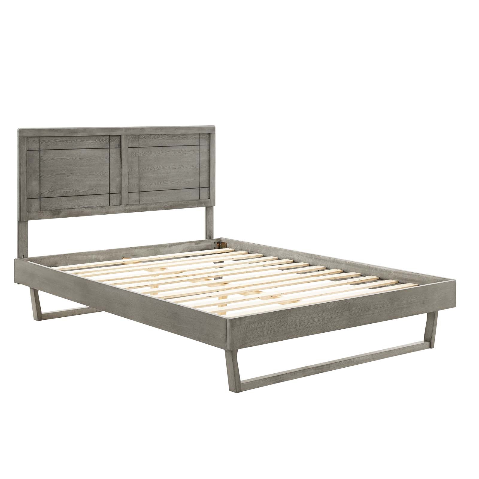 Marlee Wood King Platform Bed With Angular Frame by Modway