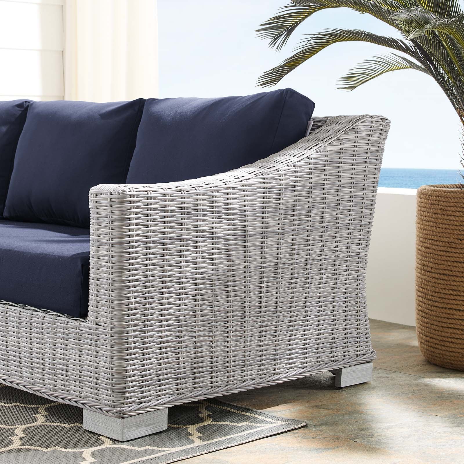 Conway Sunbrella¨ Outdoor Patio Wicker Rattan Sofa by Modway