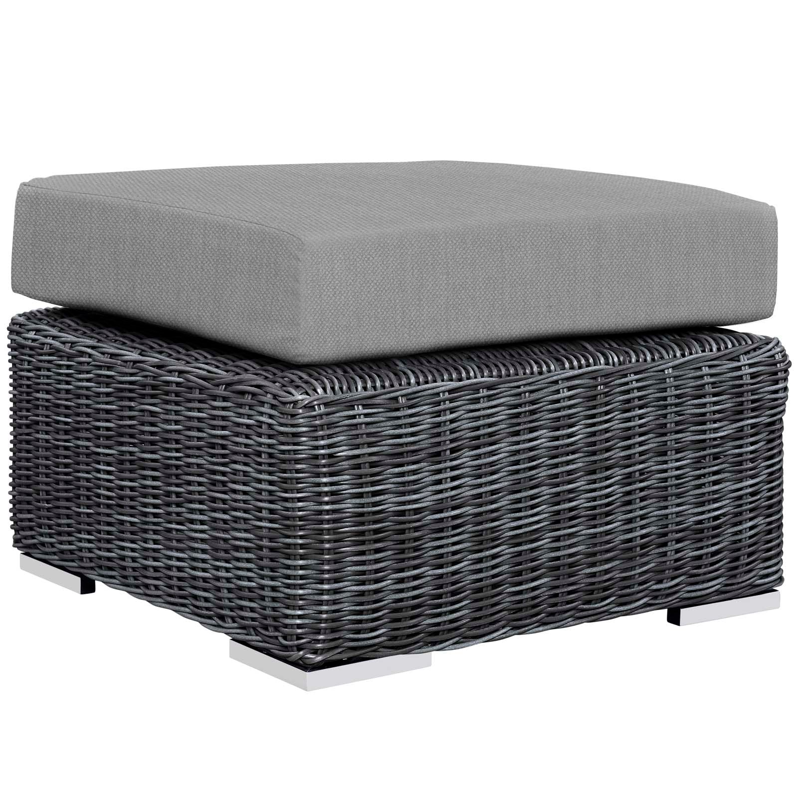 Summon Outdoor Patio Sunbrella¨ Ottoman by Modway