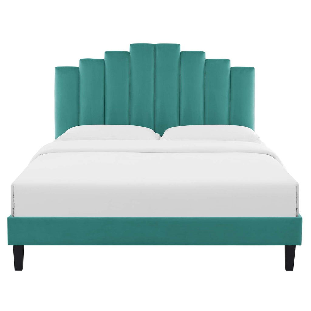 Elise Performance Velvet King Platform Bed by Modway