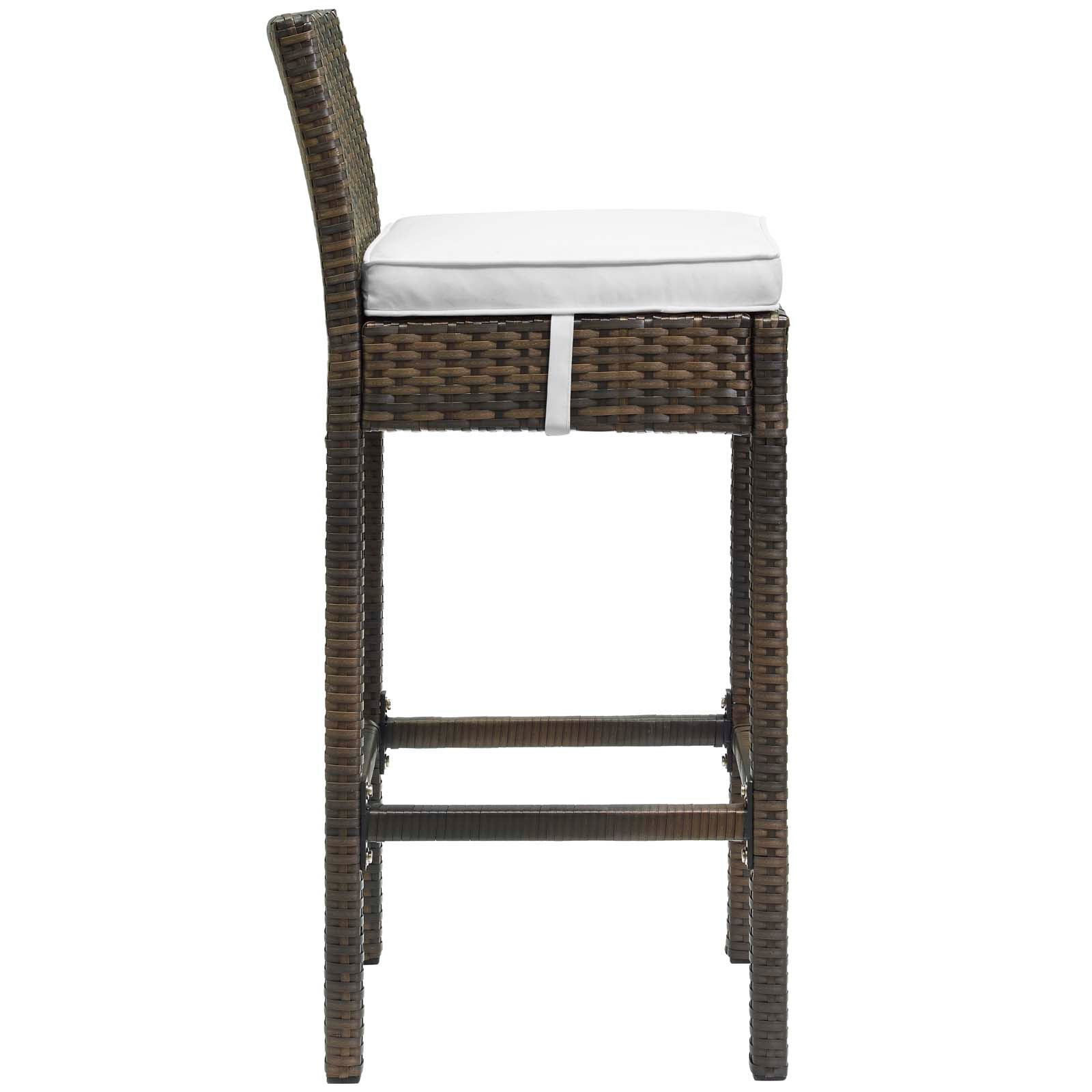 Conduit Outdoor Patio Wicker Rattan Bar Stool by Modway