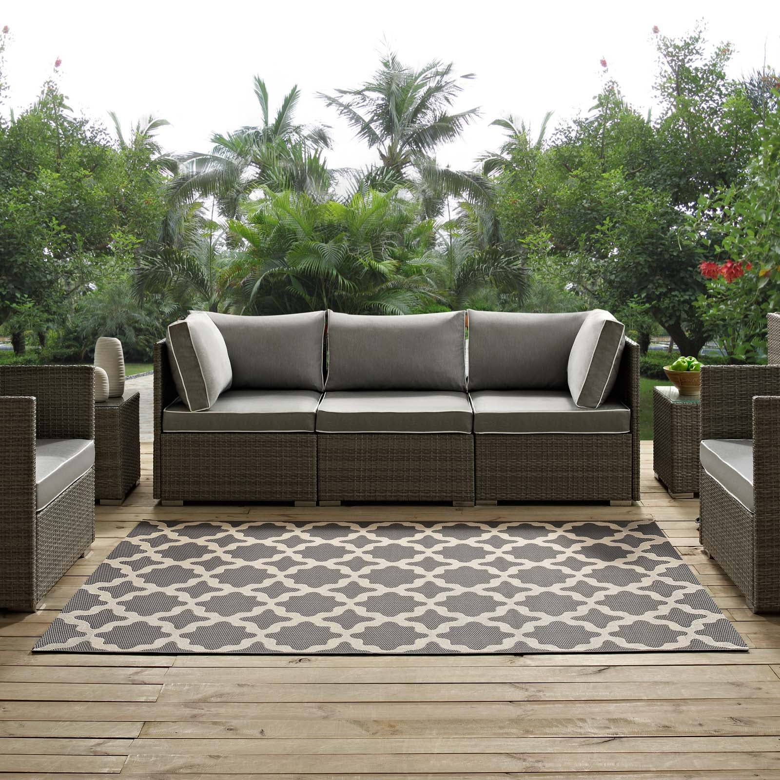 Cerelia Moroccan Trellis Indoor and Outdoor 5x8 Area Rug by Modway