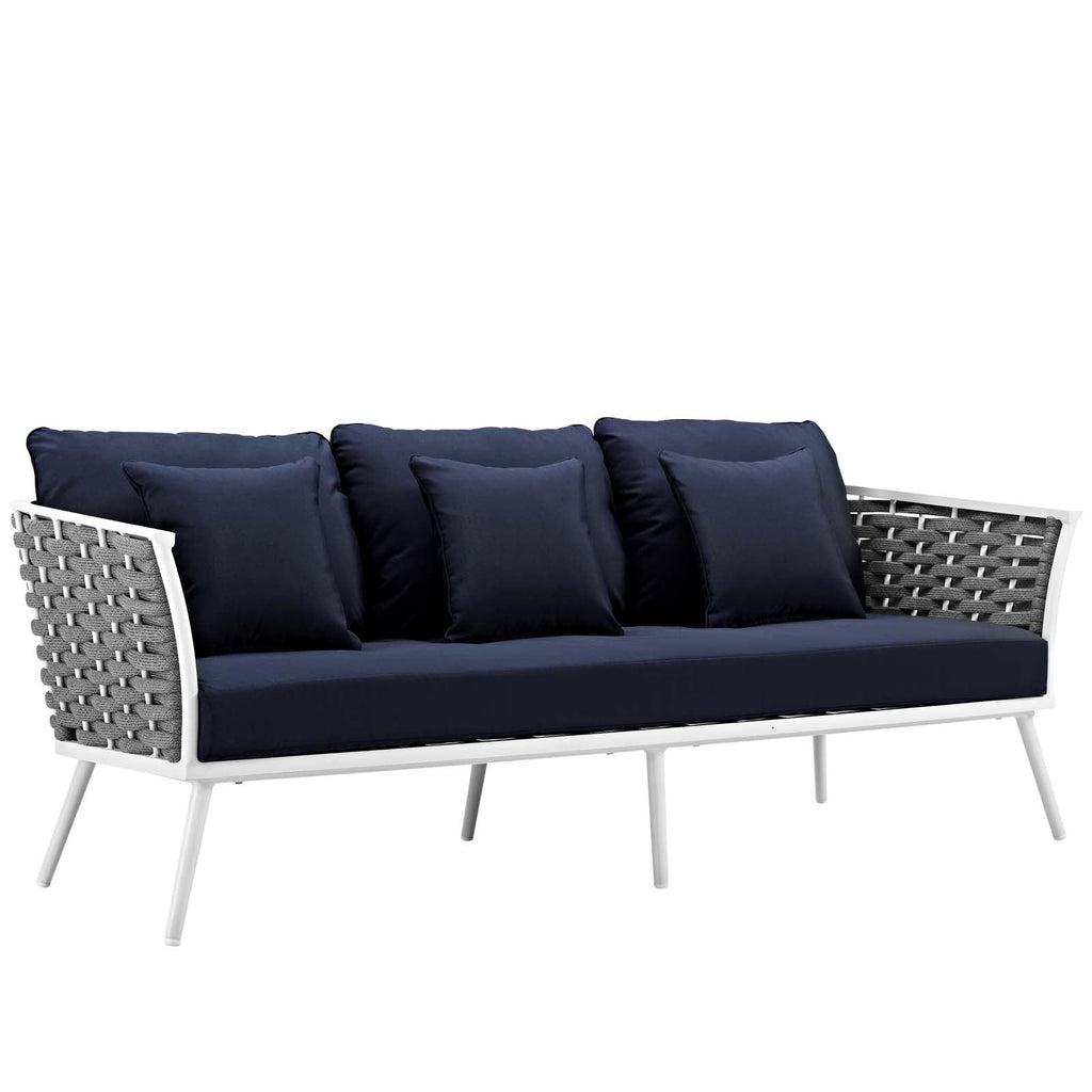 Stance 6 Piece Outdoor Patio Aluminum Sectional Sofa Set by Modway