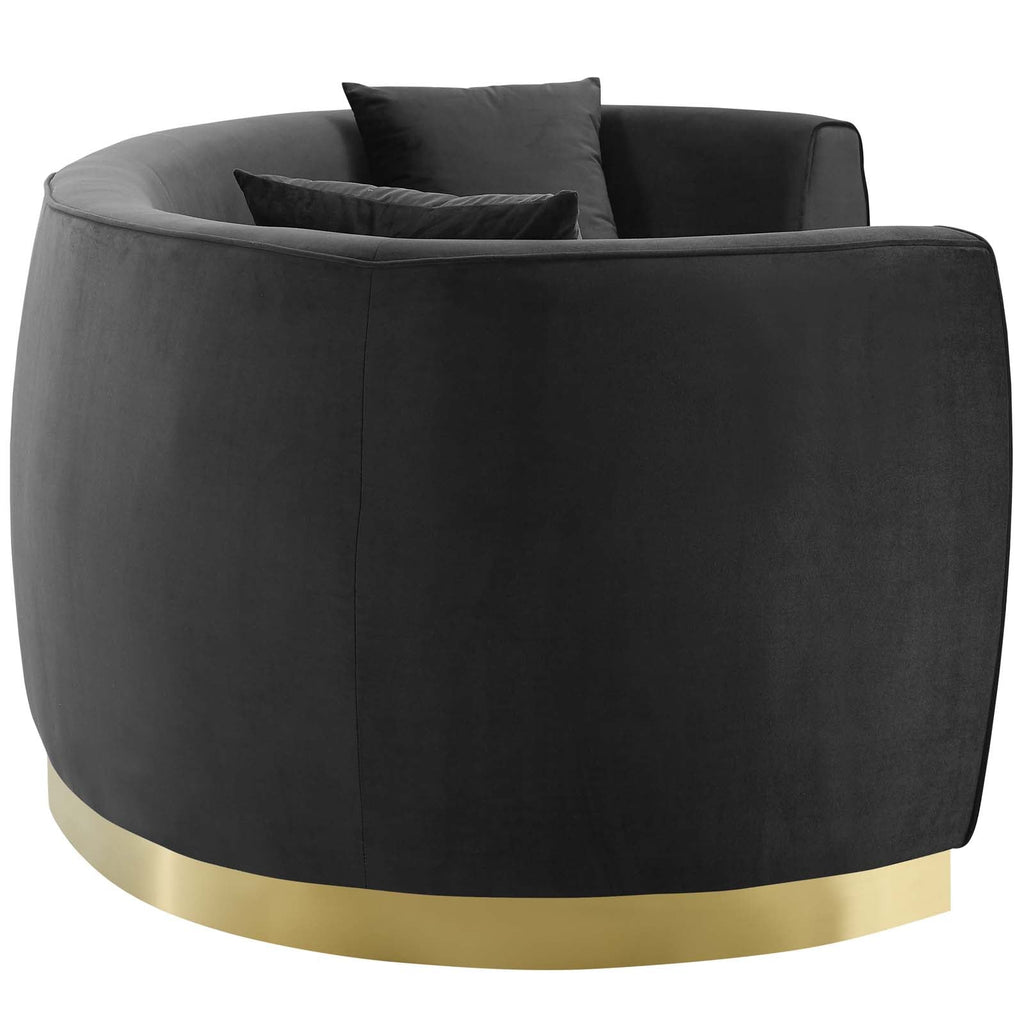 Resolute Curved Performance Velvet Sofa by Modway