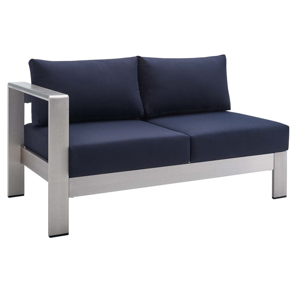 Shore 7 Piece Sunbrella¨ Fabric Outdoor Patio Aluminum Sectional Sofa Set by Modway