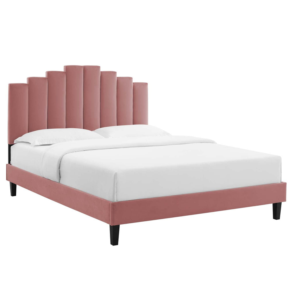 Elise Performance Velvet Twin Platform Bed by Modway