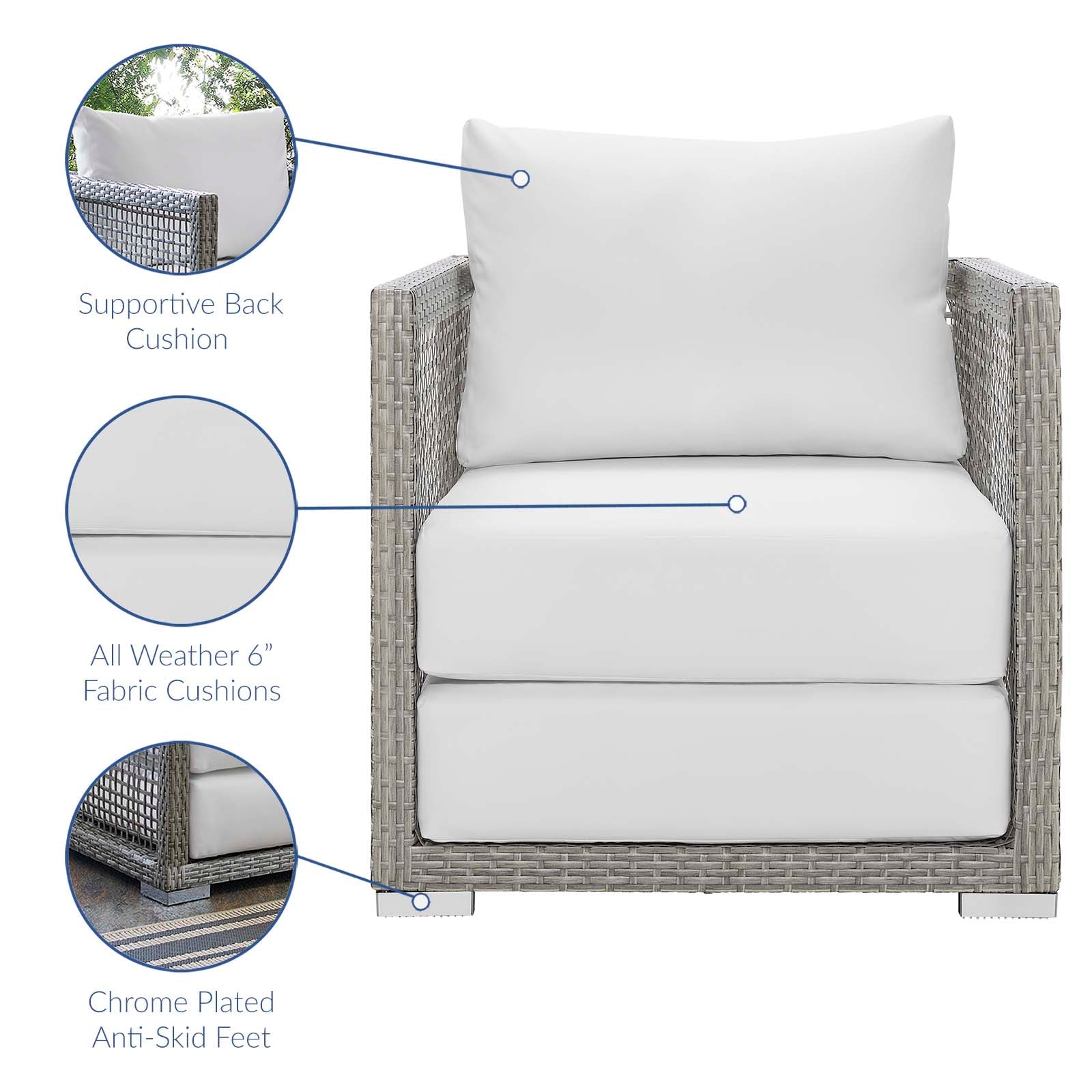 Aura Rattan Outdoor Patio Armchair by Modway