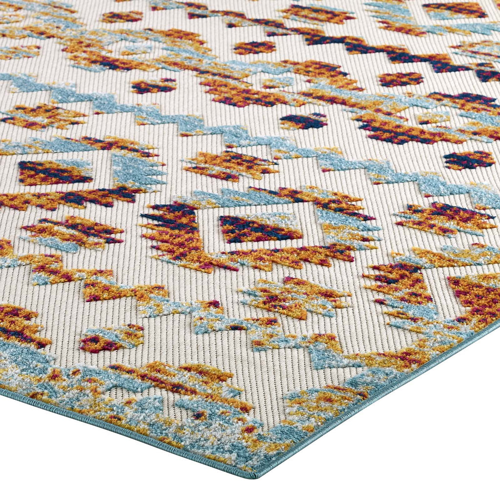 Reflect Takara Abstract Diamond Moroccan Trellis 8x10 Indoor and Outdoor Area Rug by Modway