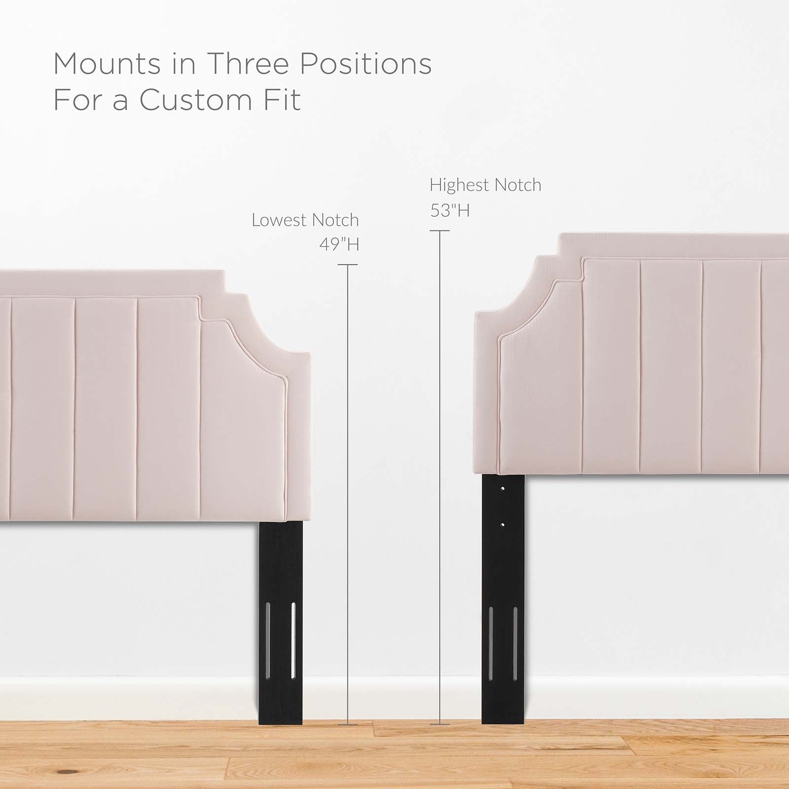 Alyona Channel Tufted Performance Velvet Full/Queen Headboard by Modway