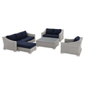Conway 5-Piece Sunbrella¨ Outdoor Patio Wicker Rattan Furniture Set by Modway