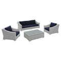 Conway 4-Piece Sunbrella¨ Outdoor Patio Wicker Rattan Furniture Set by Modway