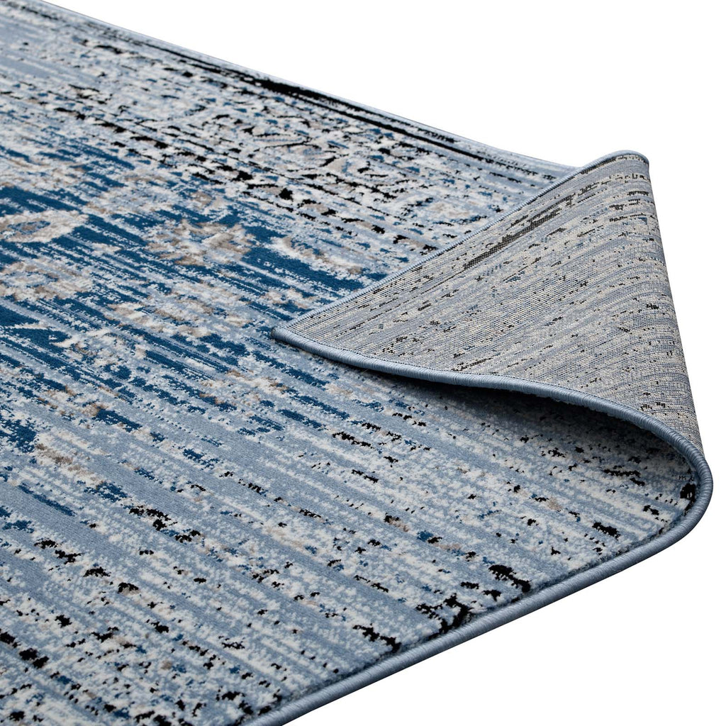 Chiara Distressed Floral Lattice Contemporary 8x10 Area Rug by Modway
