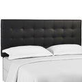 Paisley Tufted Upholstered Faux Leather King and California King Headboard by Modway